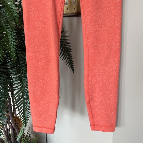 Lululemon Wunder Under Train High Rise Leggings Crunch Warm Coral Workout Tights - Picture 6 of 15